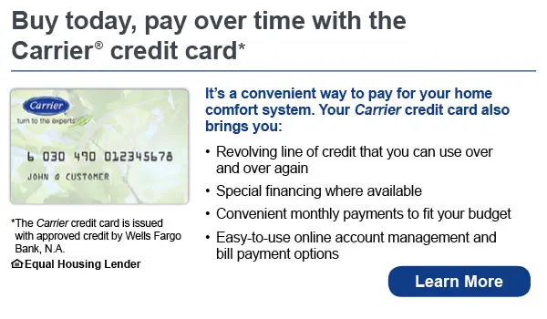 Finance Your Purchase with Carrier Credit Card